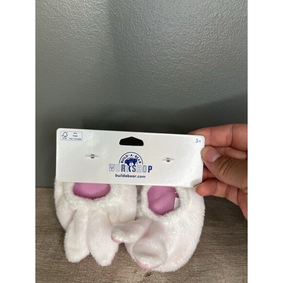 BAB Build A Bear Bunny Slippers NWT New - Picture 3 of 4